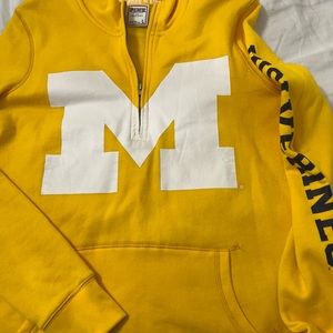Yellow half zip fleece Pink by Victorias Secret, size Large